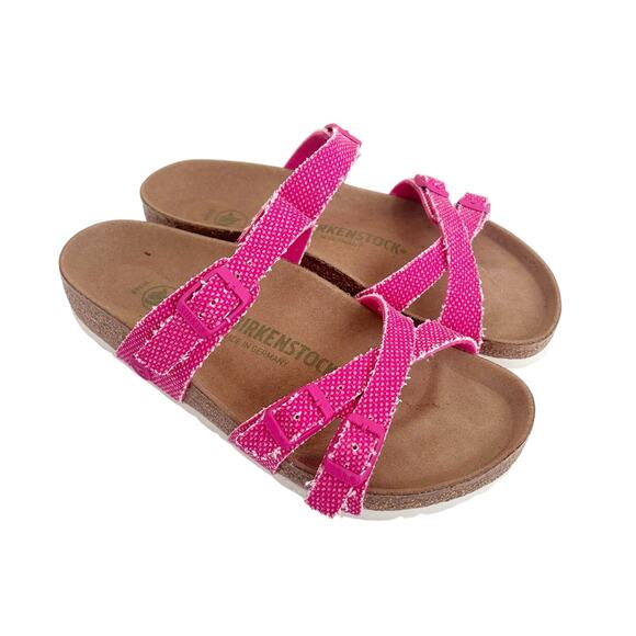 Birkenstock Pink Franca Rivet Sandals Sz 6 - Picture 1 of 7